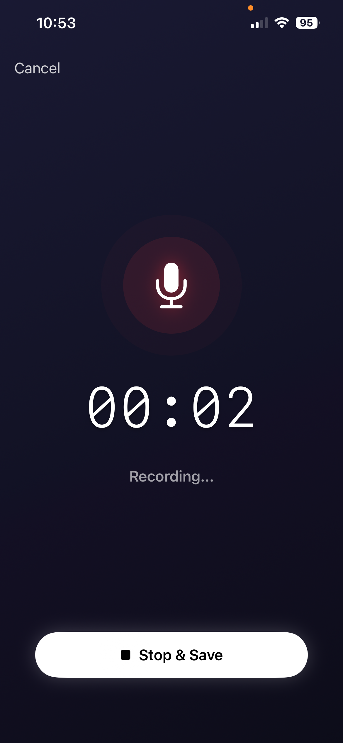 VoiceNotes organized notes list